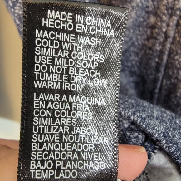 Ambiance Pea Coat Jacket Gray Blue Tweed Button Closure Belted Womens Small - Picture 7 of 8